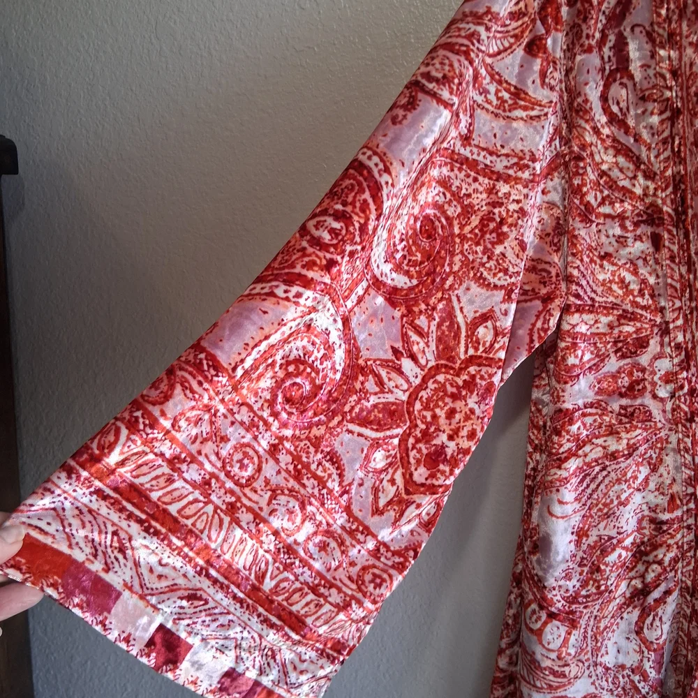 Free People Intimately "Enchanted" Romantic Crushed Velvet Robe Duster XS FP - Picture 6 of 16